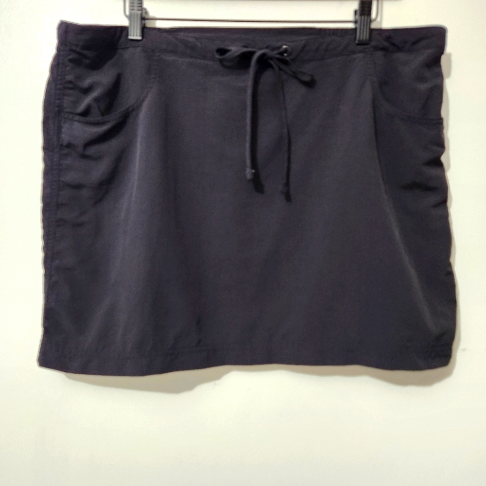 LL Bean Women's Nylon Black Skirt Large Pockets 0buy2 Outdoors Athletic Active